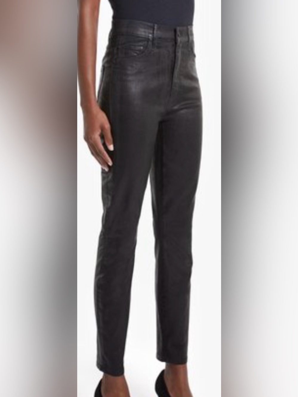 MOTHER Swooner High-Waist Coated Skinny Jean EUC Sz 30